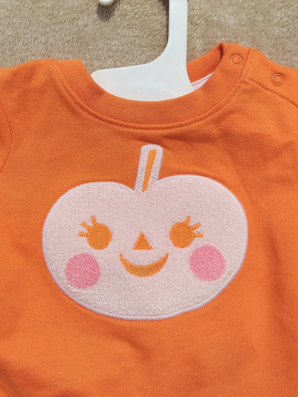 Cat & Jack Orange Pumpkin Two-Piece Kids Matching Set Baby Girls Size 3-6M NWT